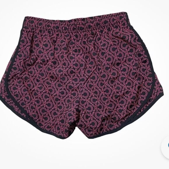 Calvin Klein Performance Women S Printed Shorts black pink - Picture 1 of 8